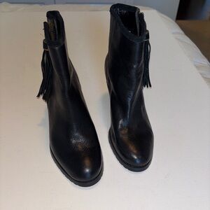 Lauren Ralph Lauren Black Leather Ankle Boots